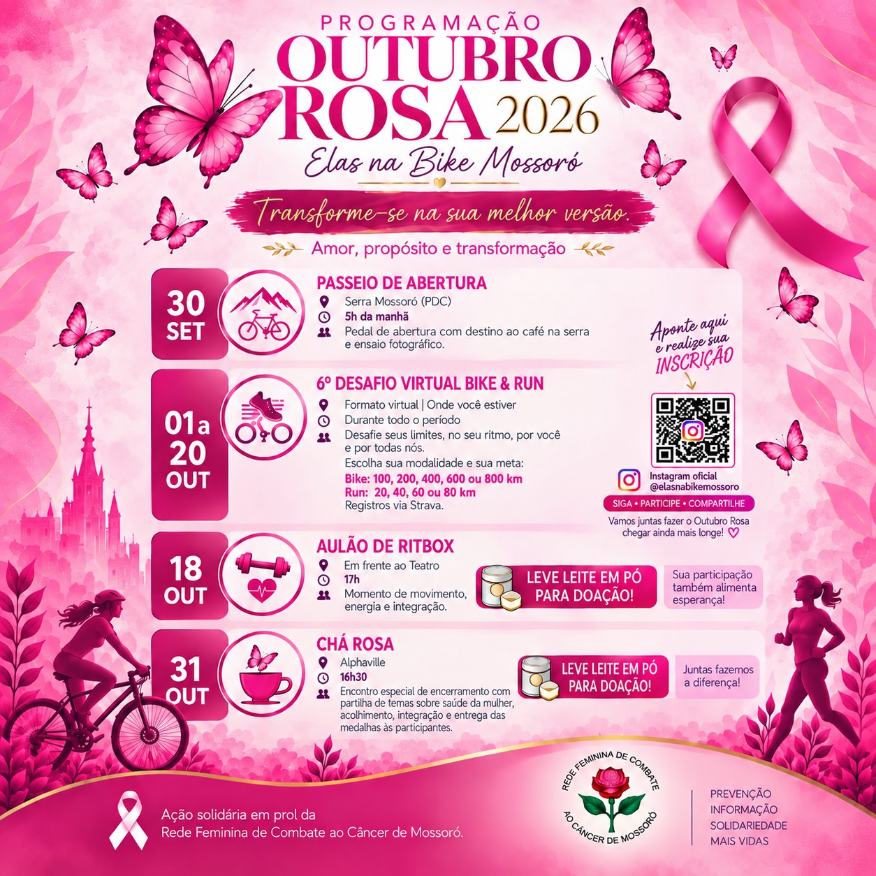 Programação oficial do 6º Outubro Rosa 2026
