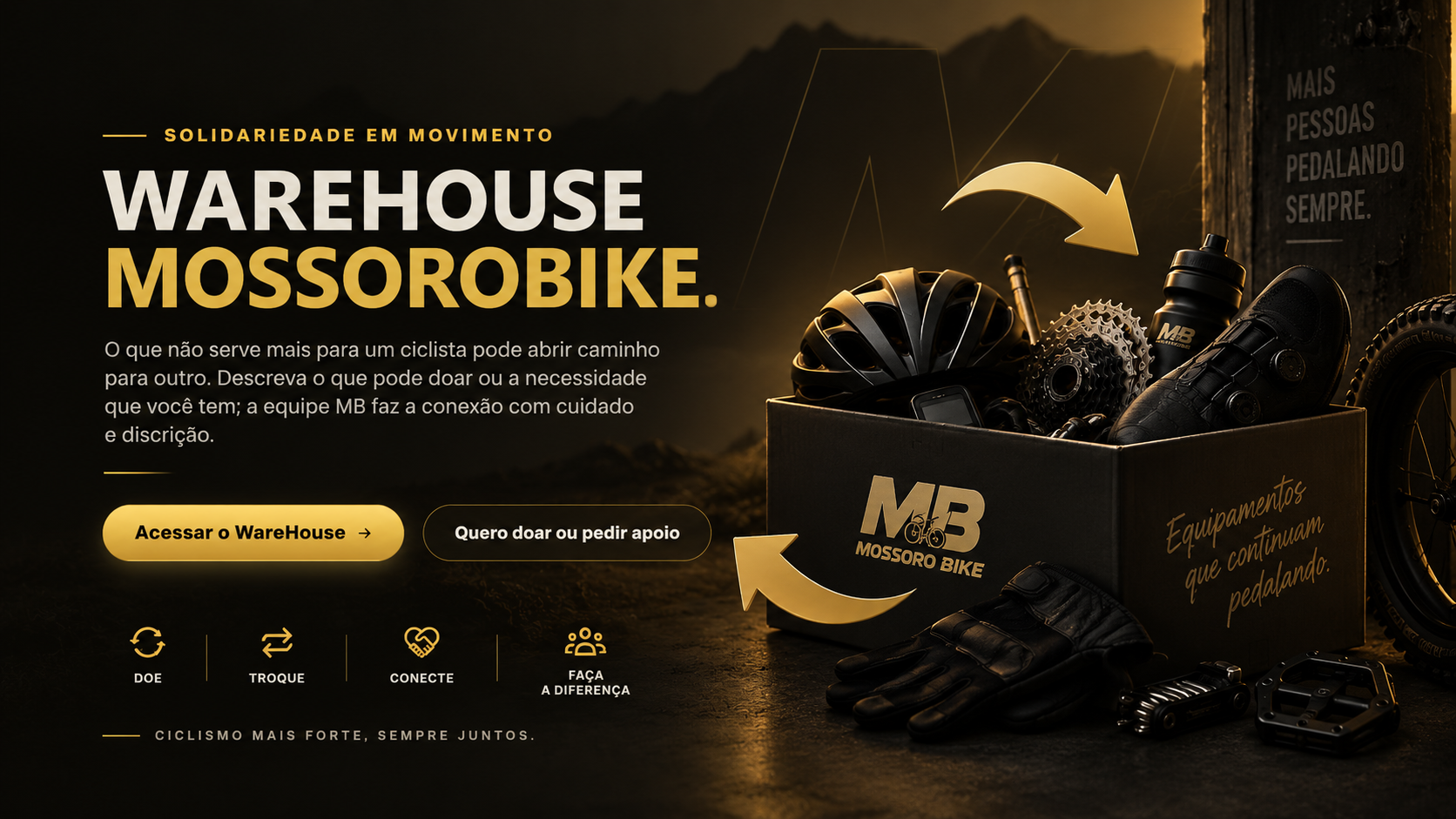 Warehouse MossoroBike: equipamentos de ciclismo que continuam pedalando.